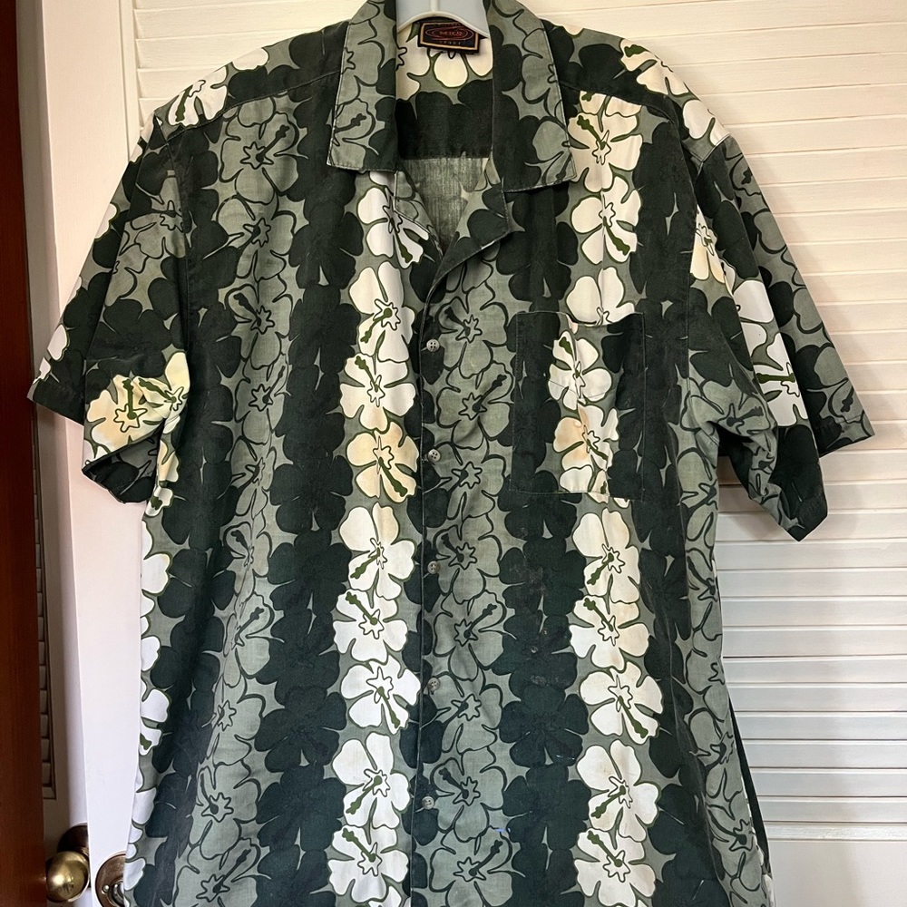 MKS Sport tropical mens t shirt with buttons